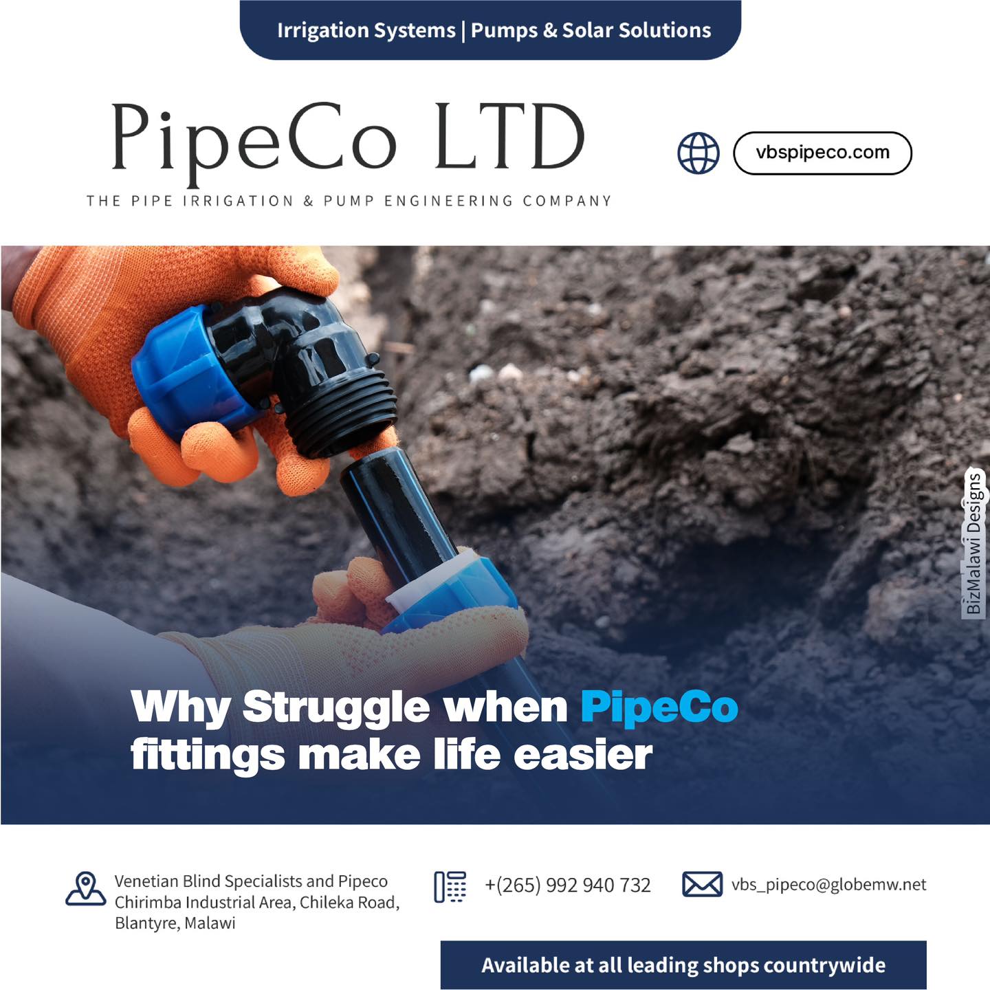 Why struggle when PipeCo fittings are he...