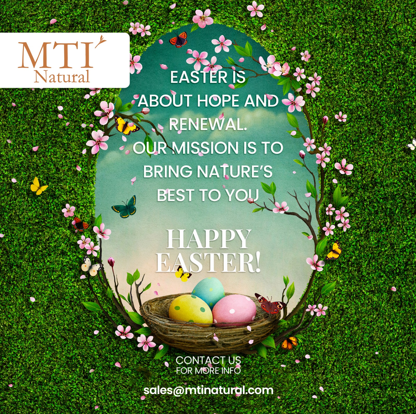 Easter Greetings from MTI Natural! 
Ea...